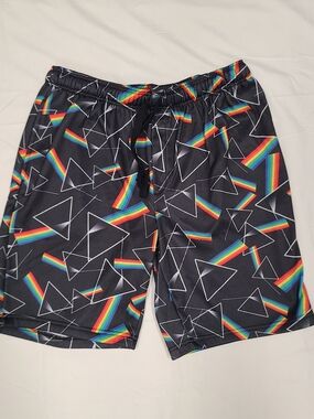 Pink Floyd Band Mens Size M Black The Dark Side Of The Moon Shorts Pockets